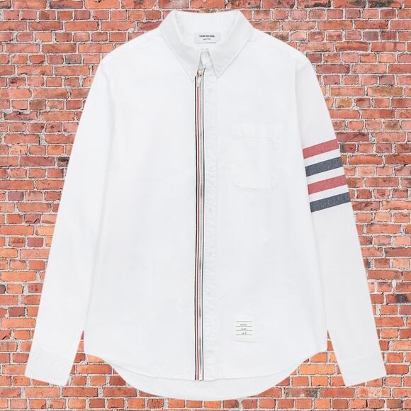 Thom Browne Men's White Long Sleeve Shirt - Picture 1 of 5